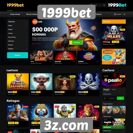 Facilidade de navegação e design do site 1999bet