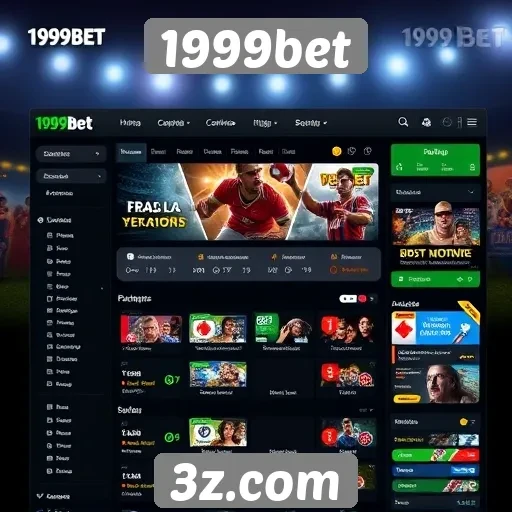 Interface do usuário do site 1999bet